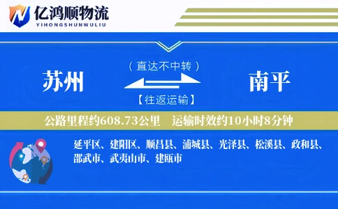 苏州到南平物流公司