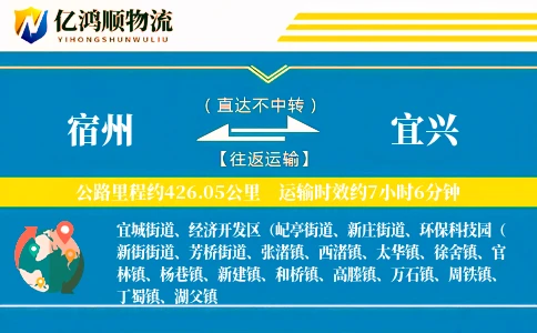 宿州到宜兴物流公司