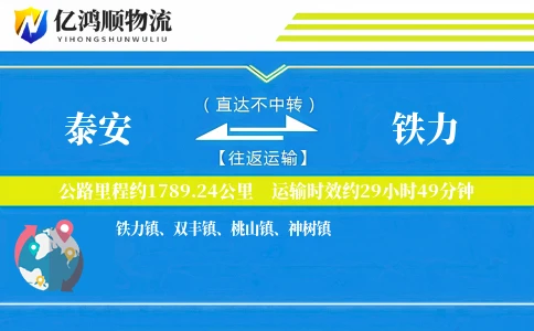 泰安到铁力物流公司