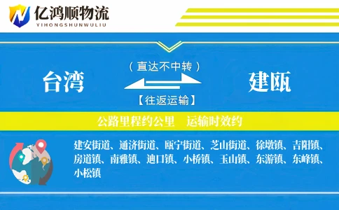 台湾到建瓯物流公司