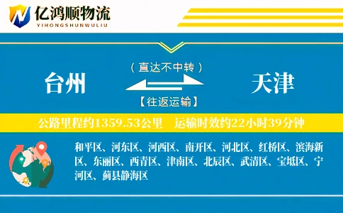 台州到天津物流公司