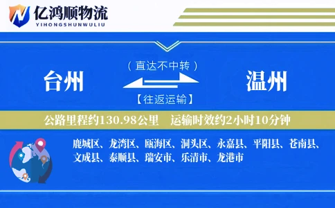 台州到温州物流公司