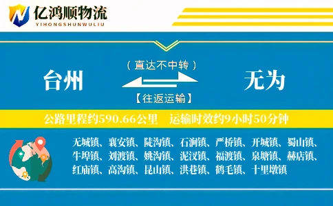 台州到无为物流公司
