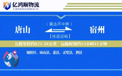 唐山到宿州物流公司
