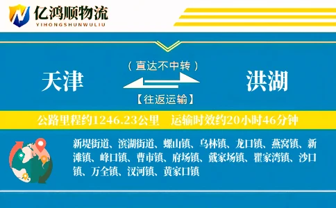 天津到洪湖物流公司