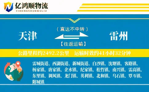天津到雷州物流公司