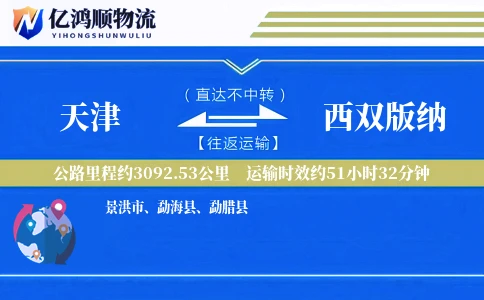 天津到西双版纳物流公司