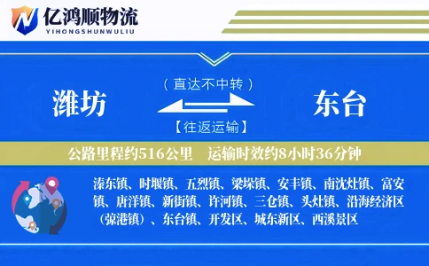 潍坊到东台物流公司