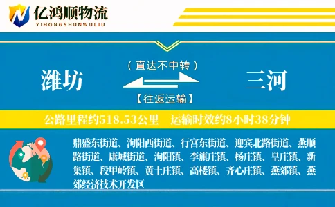 潍坊到三河物流公司