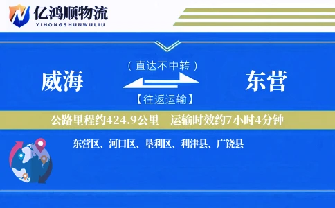 威海到东营物流公司