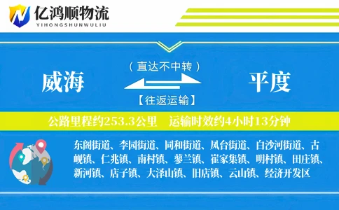 威海到平度物流公司