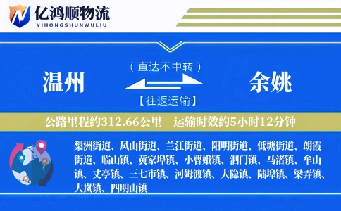 温州到余姚物流公司