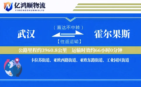 武汉到霍尔果斯物流公司