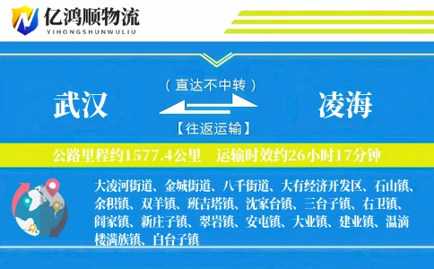 武汉到凌海物流公司