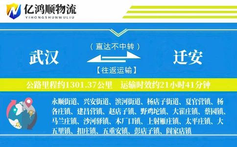 武汉到迁安物流公司