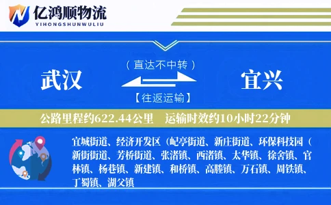 武汉到宜兴物流公司