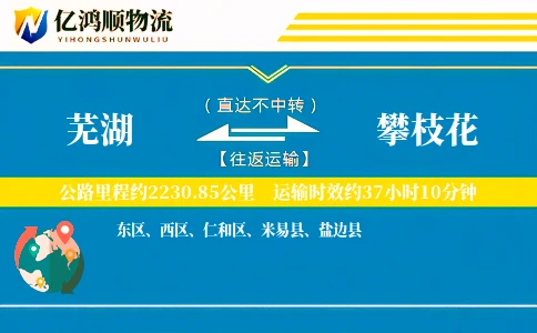 芜湖到攀枝花物流公司