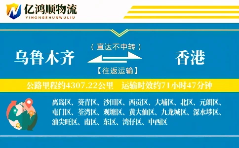 乌鲁木齐到香港物流公司