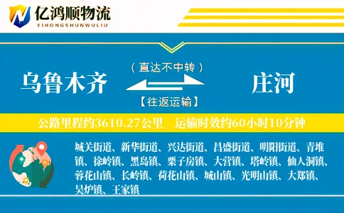 乌鲁木齐到庄河物流公司
