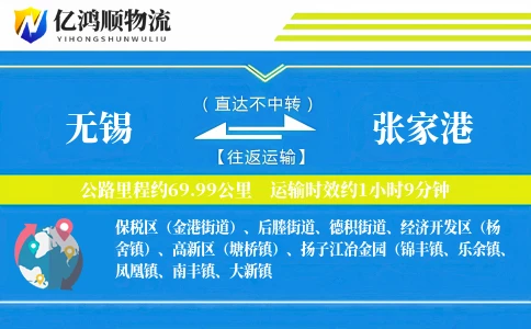 无锡到张家港物流公司