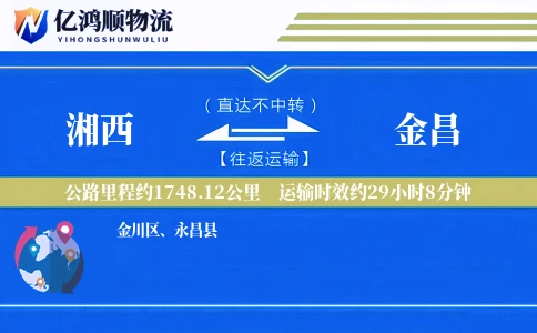 湘西到金昌物流公司