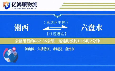 湘西到六盘水物流公司