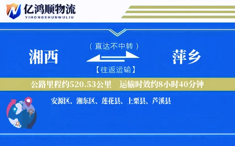 湘西到萍乡物流公司
