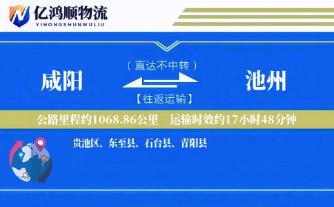 咸阳到池州物流公司
