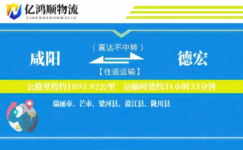 咸阳到德宏物流公司