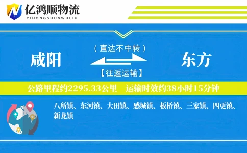 咸阳到东方物流公司