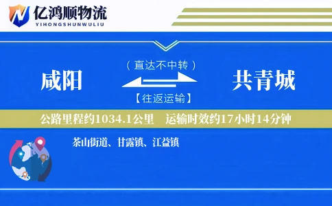 咸阳到共青城物流公司