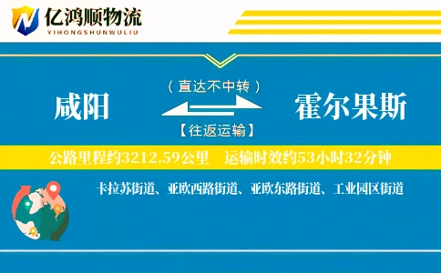咸阳到霍尔果斯物流公司