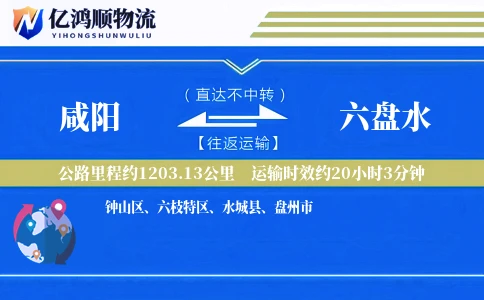 咸阳到六盘水物流公司