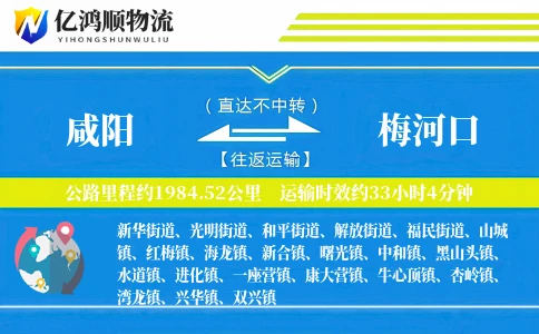 咸阳到梅河口物流公司