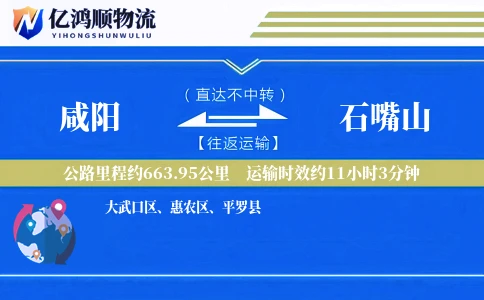 咸阳到石嘴山物流公司