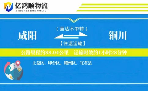 咸阳到铜川物流公司