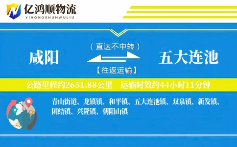 咸阳到五大连池物流公司