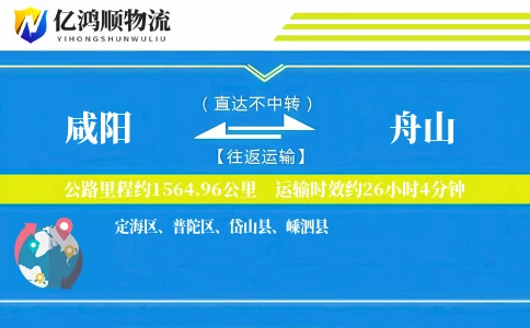 咸阳到舟山物流公司