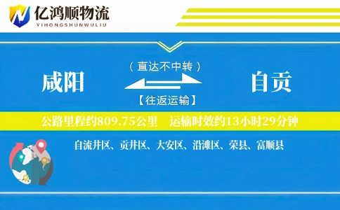 咸阳到自贡物流公司