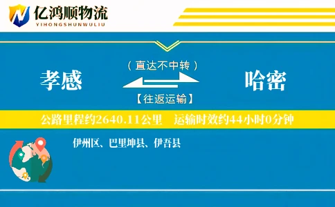 孝感到哈密物流公司