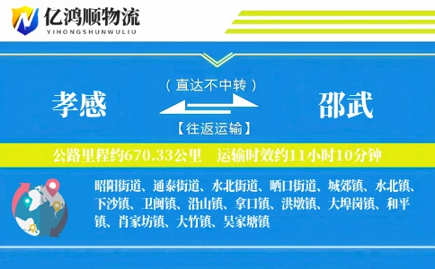 孝感到邵武物流公司