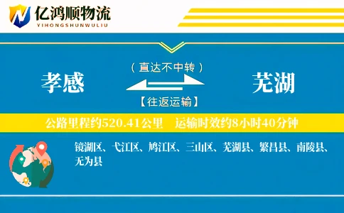 孝感到芜湖物流公司