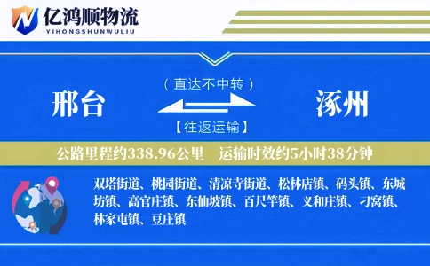 邢台到涿州物流公司