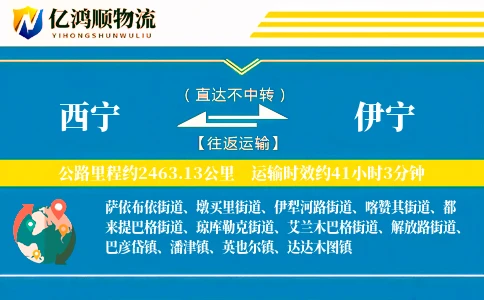 西宁到伊宁物流公司