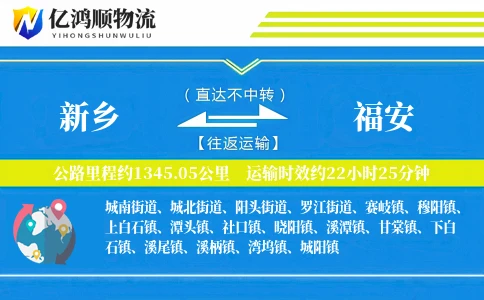 新乡到福安物流公司