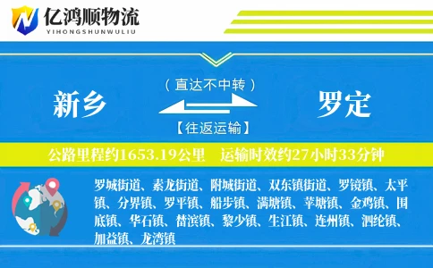 新乡到罗定物流公司