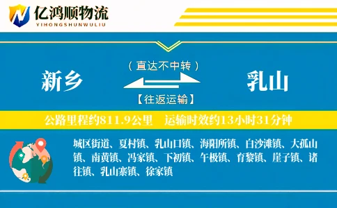 新乡到乳山物流公司