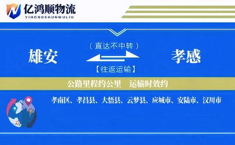 雄安到孝感物流公司