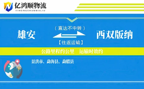 雄安到西双版纳物流公司