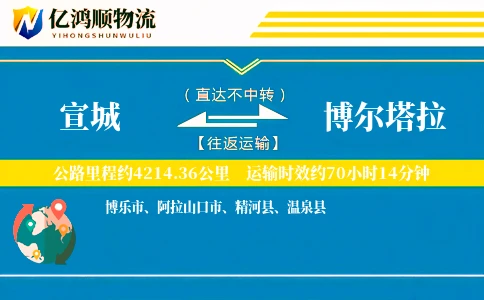 宣城到博尔塔拉物流公司